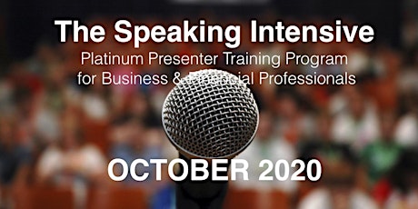The Speaking Intensive October 2020 Virtual Format primary image