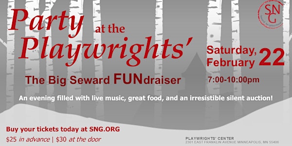 Party at the Playwrights' - Seward's Annual Fundraiser