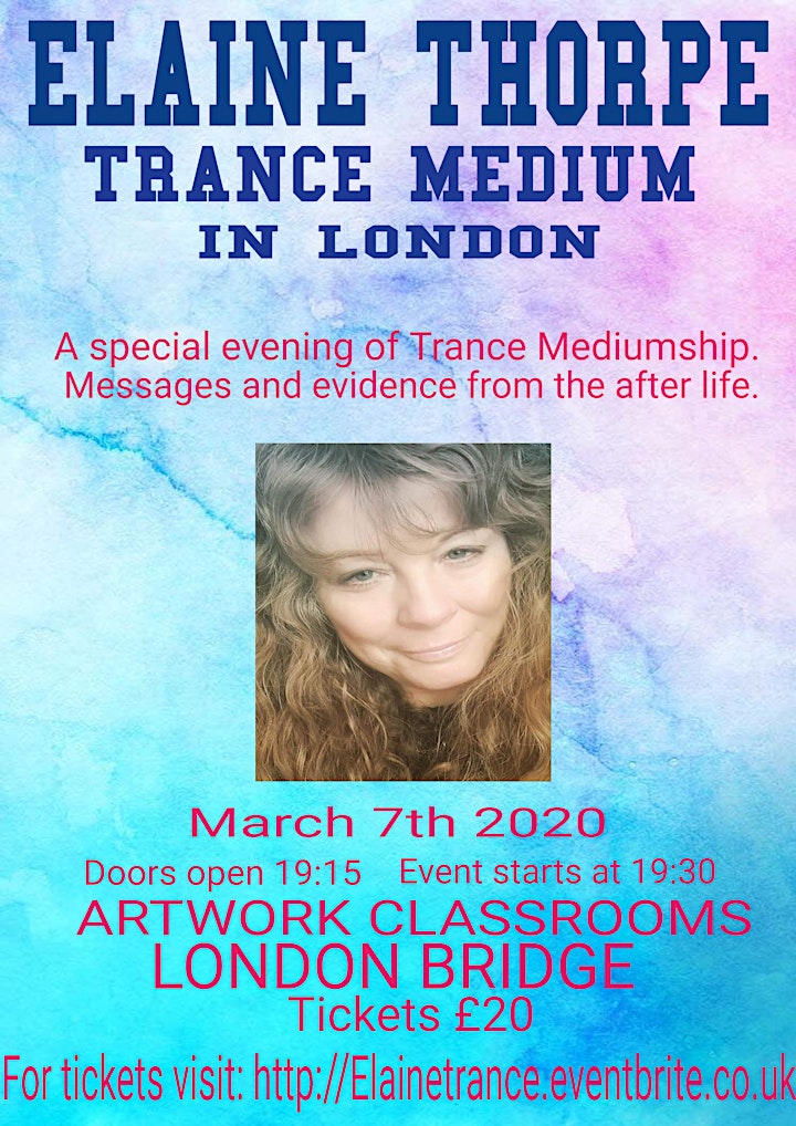 
		Elaine Thorpe Trance Medium in London image

