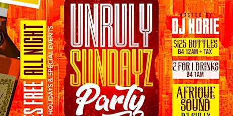 UNRULY SUNDAYS AT BLENDS LOUNGE  primary image