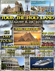 Tour The Holy Land & Europe 2015 primary image