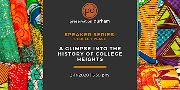 Speaker Series: A Glimpse into the History of College Heights