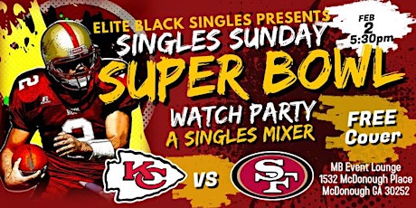 Elite Black Singles Super Bowl Watch Party at MB Event Lounge primary image