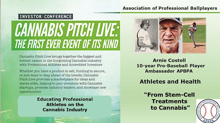 Cannabis Pitch Live  Professional Athletes and Investors Conference image