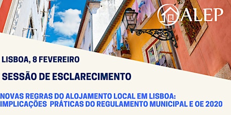 Imagem principal de SESSÃO ESCLARECIMENTO REGULAMENTO MUNICIPAL LX E OE 2020