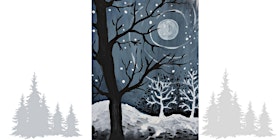 Image principale de Winter Night, Acrylic Painting Class for Adults and Teens
