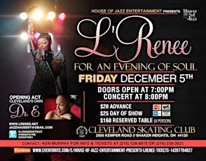 House of Jazz Entertainment Presents L'Renee  Opening Performance by Dr. E primary image