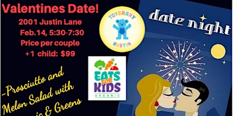 Romantic Valentines day dinner for 2 for $99 plus childcare included primary image
