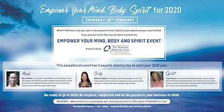 Image principale de Empower Your Mind Body and Spirit for 2020