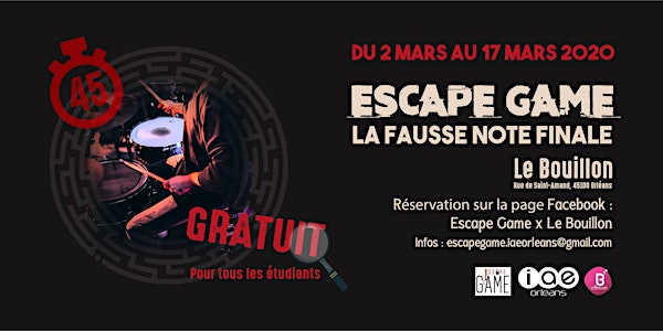 Escape Game "La fausse note finale" au Bouillon