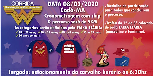 CORRIDA COMBINAÇÕES MULHER MARAVILHA 2020