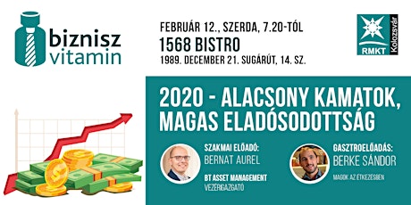 Februári BizniszVitamin, Kolozsvár - 2020 - Alacsony kamatok, magas eladósodottság, Bernát Aurél primary image