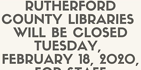 All Libraries Closed for Staff Training primary image