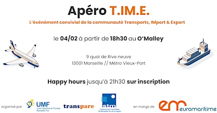 Image principale de Apéro T.IM.E : l'événement de la communauté Transport, IMport & Export