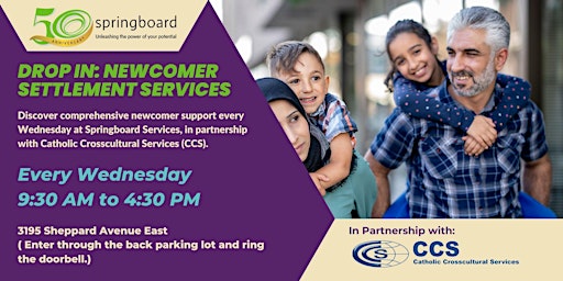 Drop In: Newcomer Settlement Services -  in Partnership with CCS primary image