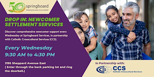 Drop In: Newcomer Settlement Services - in Partnership with CCS