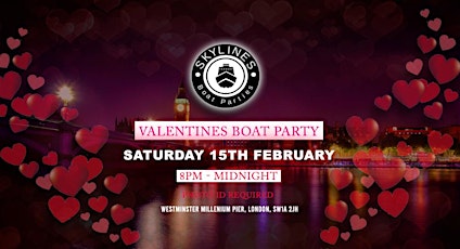 Valentines Boat Party Couples and Singles celebration primary image