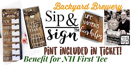 Sip & Sign @ Backyard Brewery- Benefit for NH First Tee primary image