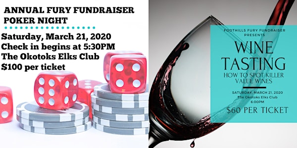 Foothills Fury Fundraiser - Poker Night and Wine Tasting