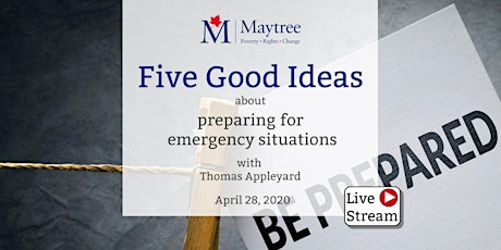 Livestream: Five Good Ideas about preparing for emergency situations primary image