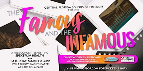 CFSOF Benefit Concert:  'The Famous and The Infamous’ primary image