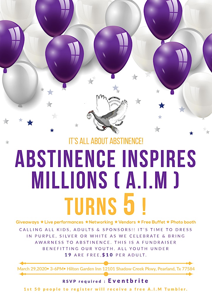 Abstinence Inspires Millions A I M Turns 5 Tickets Sat Sep 19