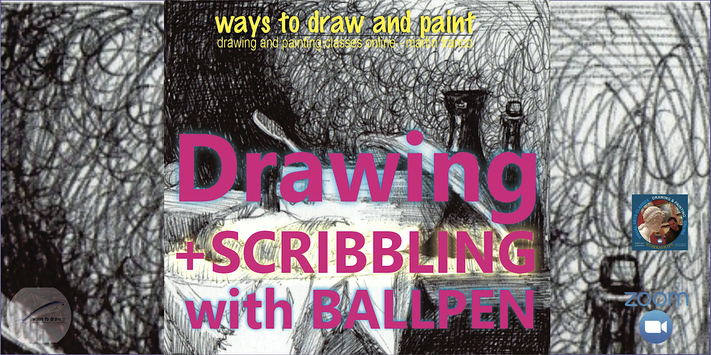 Scribbling w/ballpen (WTDP96b) Ways To Draw - Drawing classes online Scribbling w/ballpen (WTDP96b) Ways To Draw - Drawing classes online