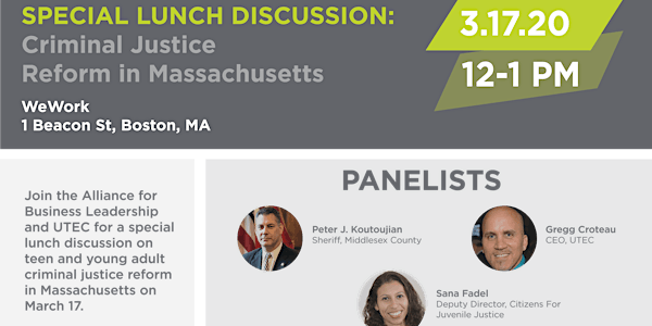 ABL Special Lunch Discussion: Juvenile Criminal Justice Reform in MA