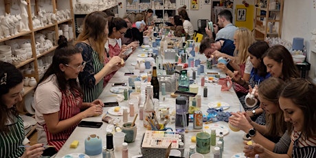 Pre-Valentine Ceramic Painting - Thursday Late Night BYOB Session primary image