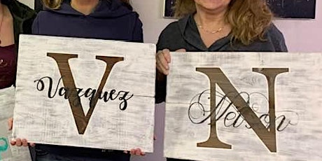 Wine & Wood - BYOB ~ Initial & Last name~Great Gift primary image