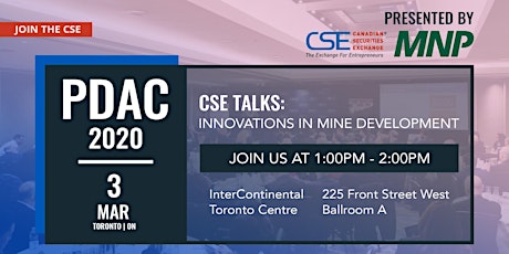 CSE Talks: Innovations in Mine Development