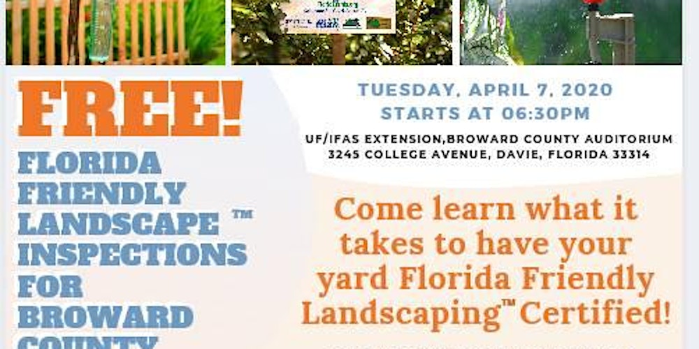 Florida Friendly Landscaping Workshop For Homeowners Tickets Tue