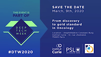 Image principale de DeepTechWeek - Institut Curie - From discovery to gold standard in Oncology