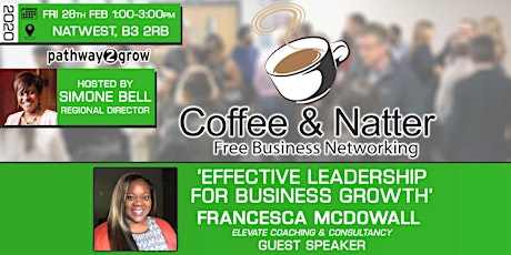 Birmingham Coffee & Natter - Free Business Networking Fri 28th February primary image
