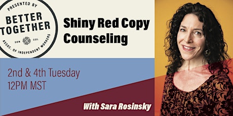 Shiny Red Copy Counseling: Chat with Sara Rosinsky primary image