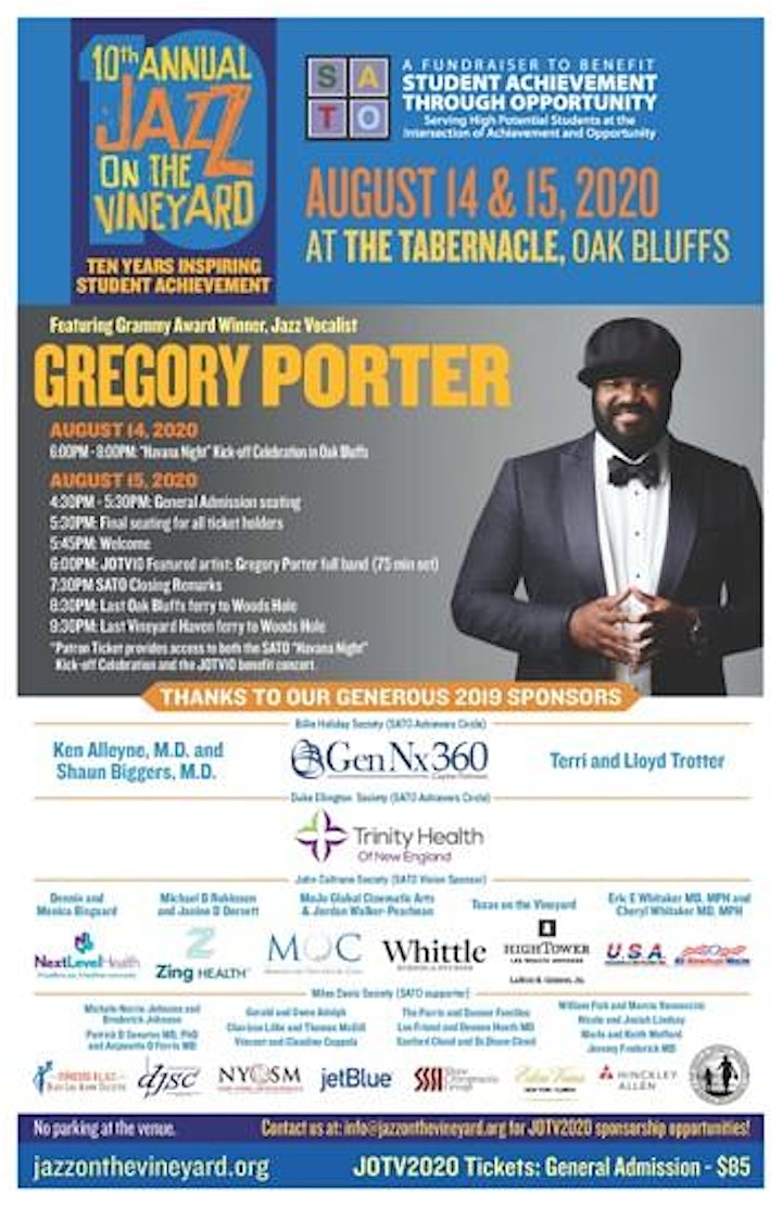 (Canceled until 2021)Jazz On the Vineyard 10!! An evening with Gregory image