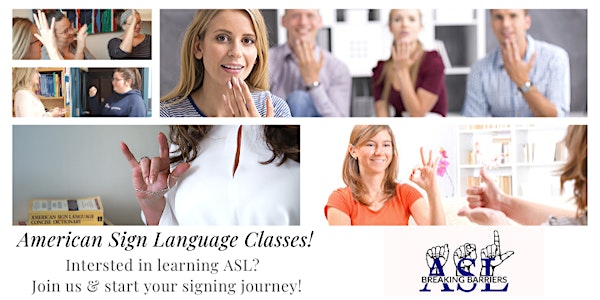 ASL 101 - Thursdays January 16, 2020 - March 26, 2020 (No class Mar 19th)
