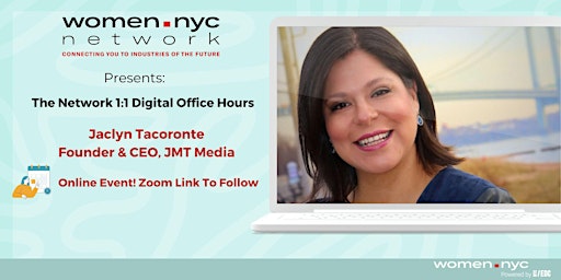 Image principale de Women.NYC Network | 1:1 Digital Office Hours w/ Jaclyn Tacoronte
