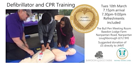 FULLY BOOKED Defib & CPR Training Loughborough - Register to Join Waitlist primary image