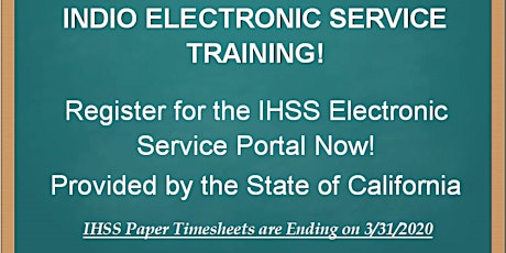 Coachella! Electronic Services Training provided by the State of California primary image