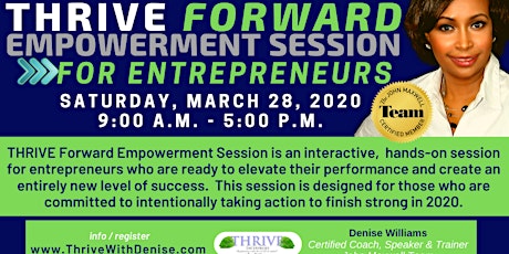 THRIVE Forward Empowerment Session for Entrepreneurs primary image