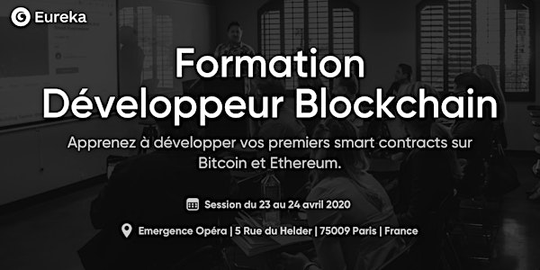 [Ajourné] Formation Développeur Blockchain du 23 au 24 avril 2020