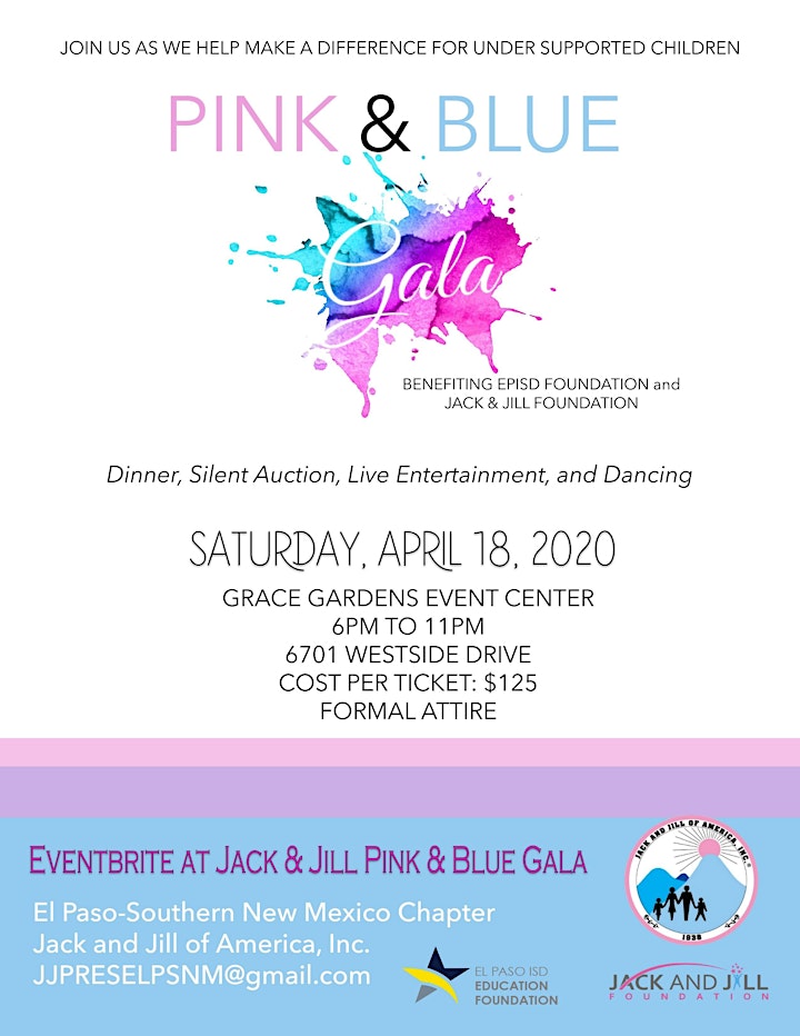Jack And Jill Pink Blue Gala Tickets Sat Sep 5 2020 At 6 00