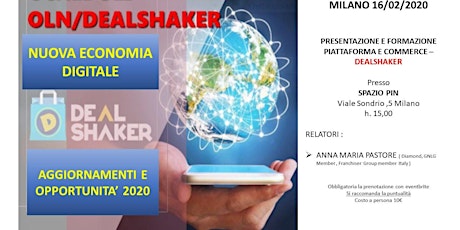 Immagine principale di PRESENTAZIONE E FORMAZIONE PIATTAFORMA E-COMMERCE DEALSHAKER 