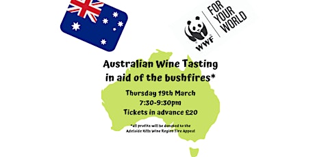 Hauptbild für Australian Wine Tasting in Aid of Adelaide Hills Bushfire Appeal - Didsbury