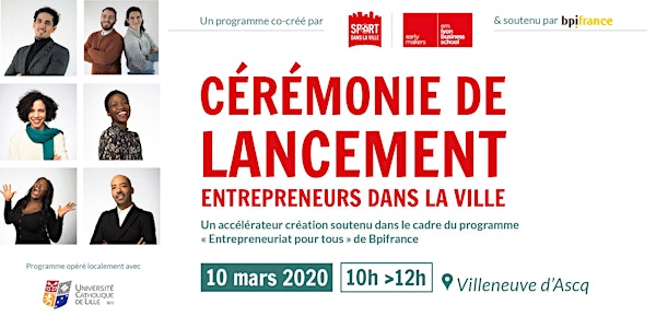 Lancement Entrepreneurs dans la Ville 2020 - LILLE