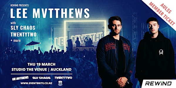 Lee Mvtthews & Guests | Auckland (AULSS Member Ticket)