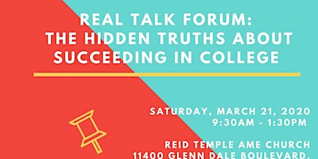 Real Talk Forum: The Hidden Truths about Succeeding in College primary image