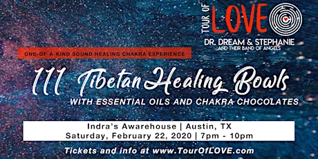 111 Healing Bowls, Essential Oils & Chocolate Experience, Austin, TX primary image