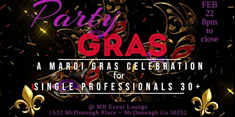 Mardi Gras Meet & Mingle Singles Party at MB Event Lounge primary image